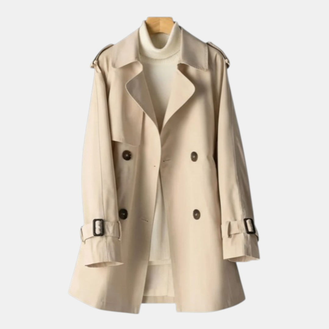 Long Trench Coat Stylish Fashion Outerwear