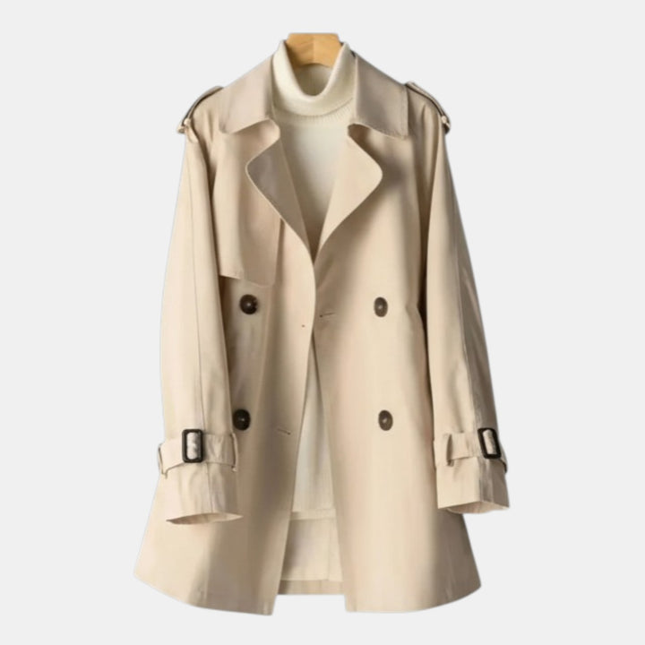 Long Trench Coat Stylish Fashion Outerwear