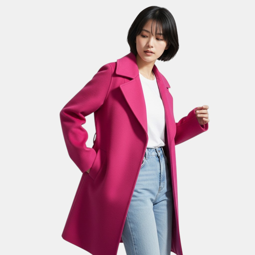 Ladies' Long Trench Coat Winter Jacket
