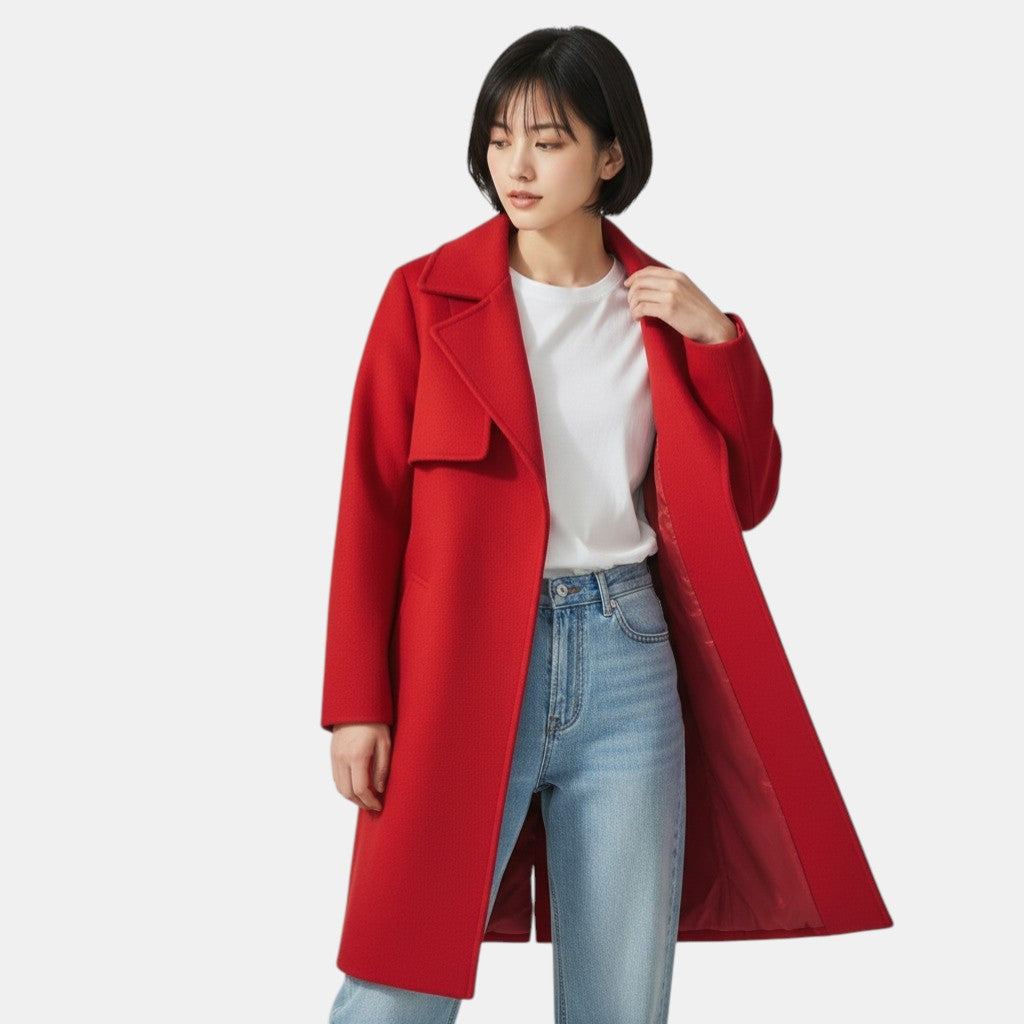 Ladies' Long Trench Coat Winter Jacket