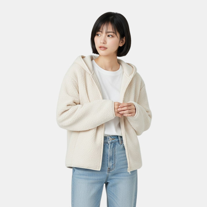 Women's Hooded Sherpa Fleece Gilet