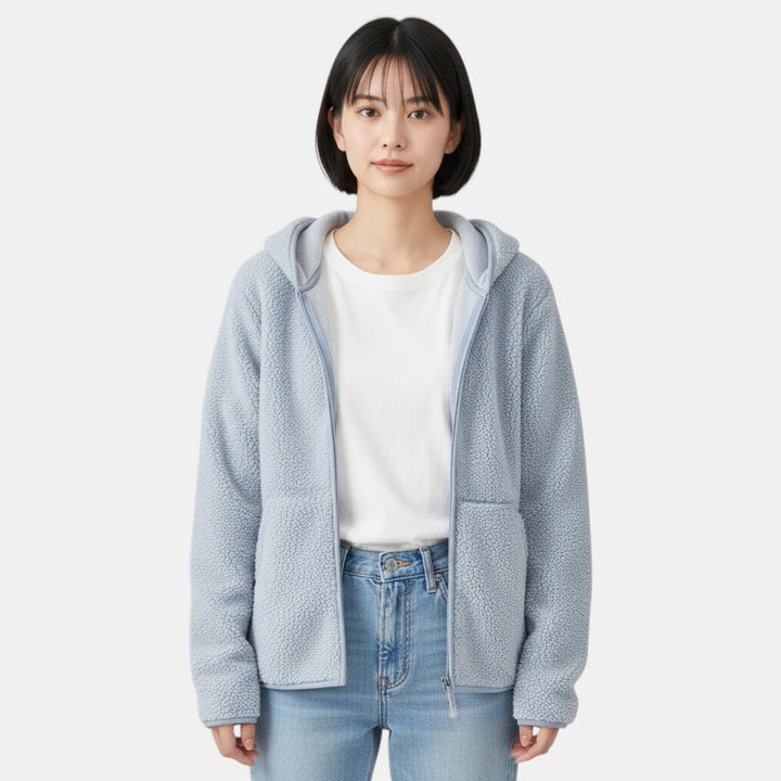 Women's Hooded Sherpa Fleece Gilet