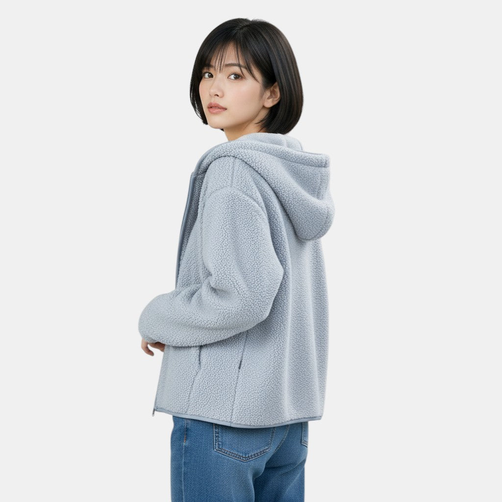 Women's Hooded Sherpa Fleece Gilet