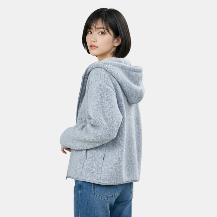 Women's Hooded Sherpa Fleece Gilet