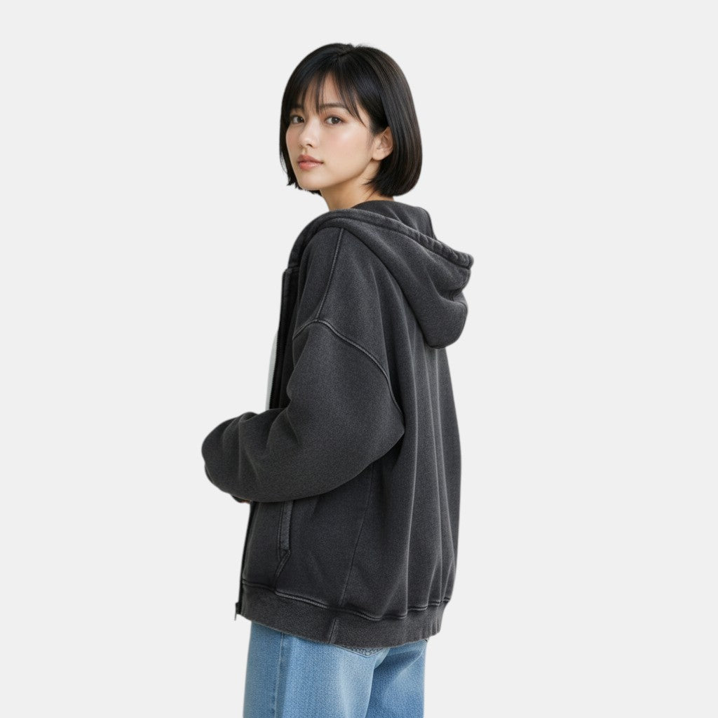 Women's Oversized Zip Hoodie
