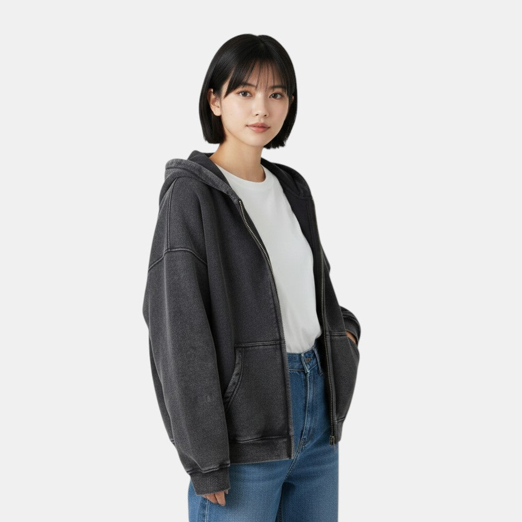 Women's Oversized Zip Hoodie