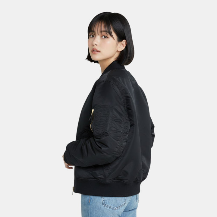 Women's Stylish Bomber Jacket with Warm Insulation