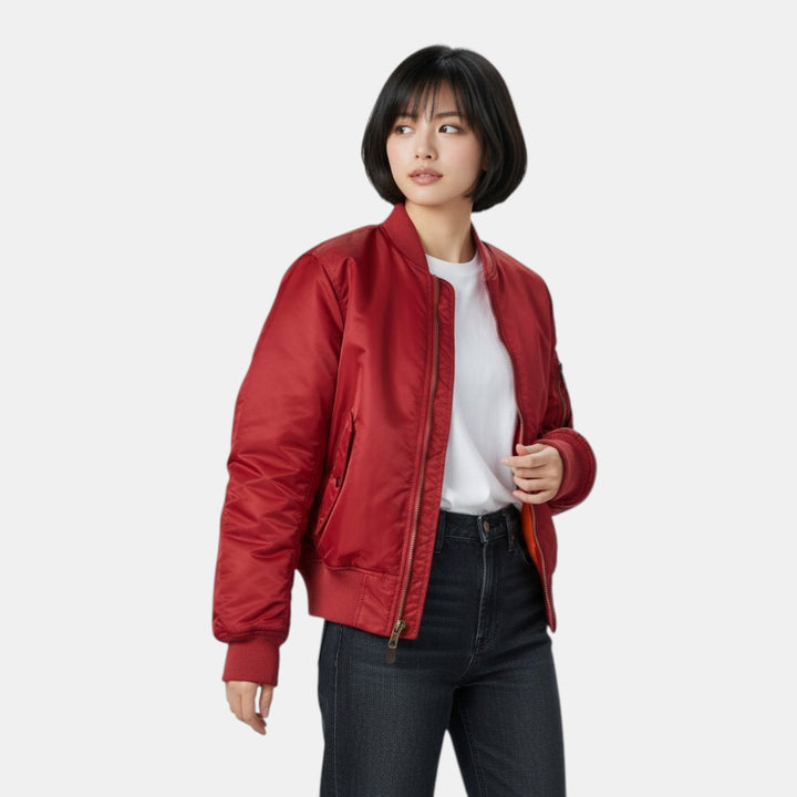 Women's Stylish Bomber Jacket with Warm Insulation