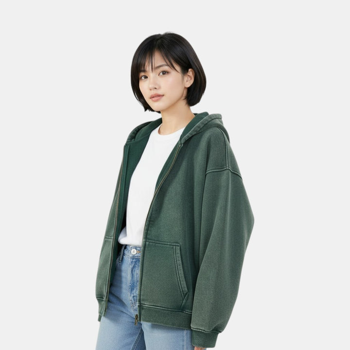 Women's Oversized Zip Hoodie