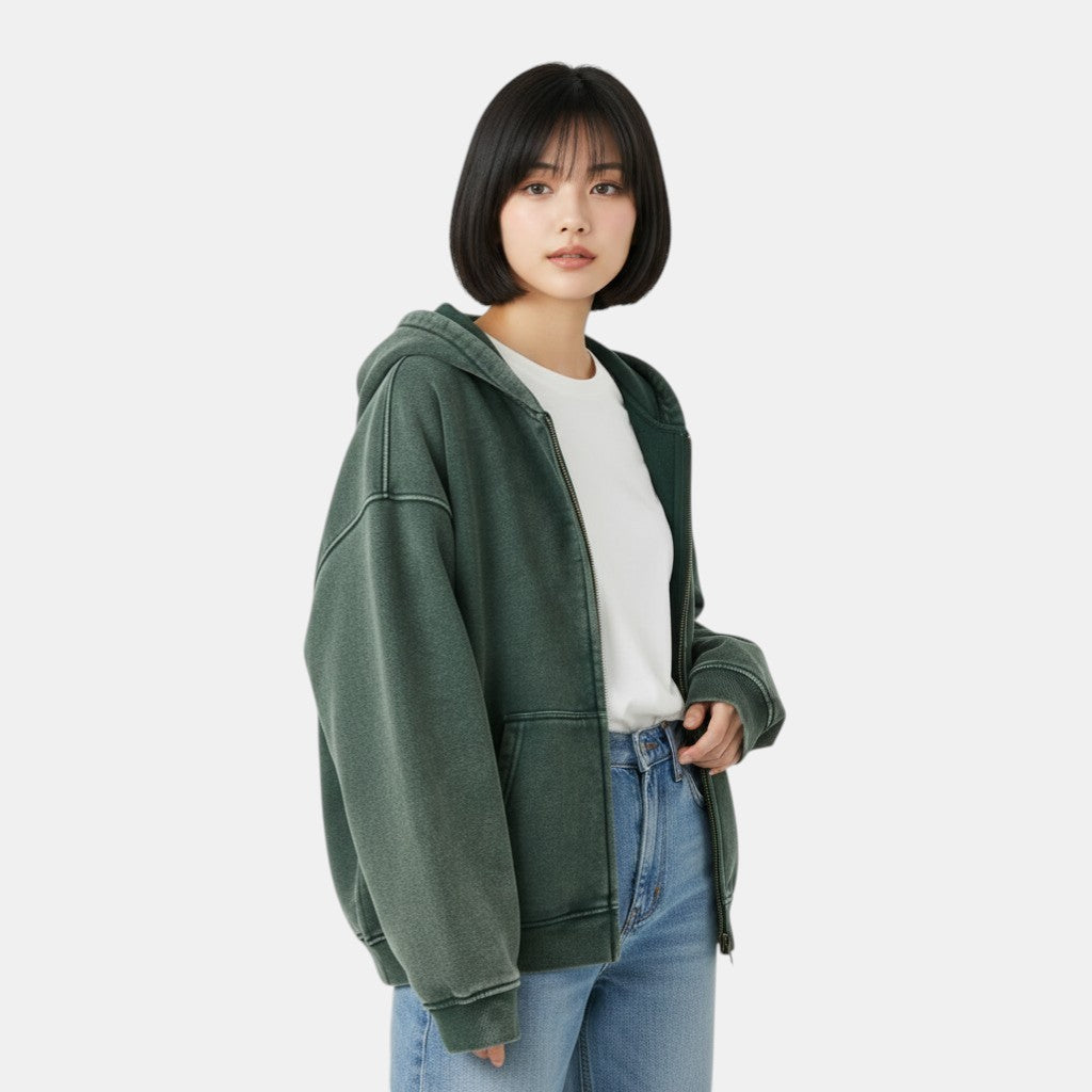 Women's Oversized Zip Hoodie