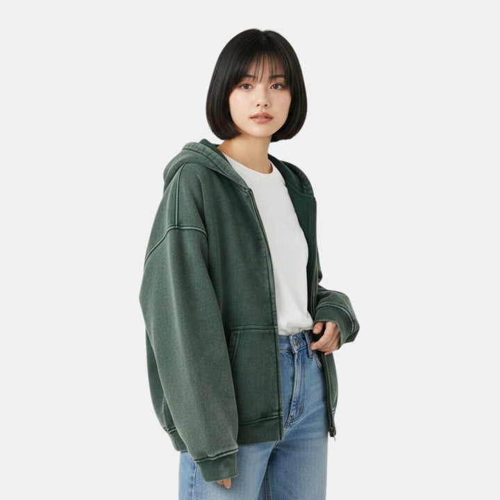Women's Oversized Zip Hoodie