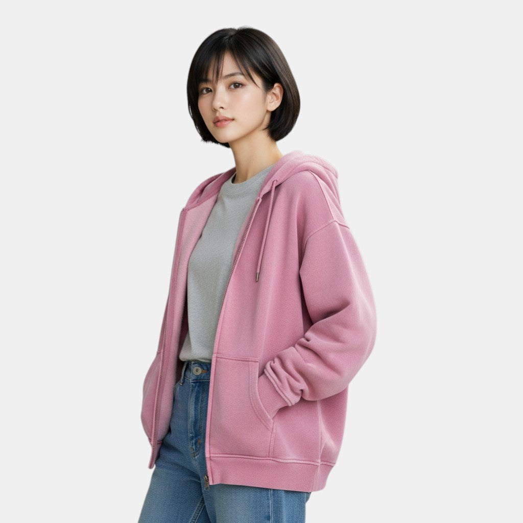Women's Oversized Zip Hoodie
