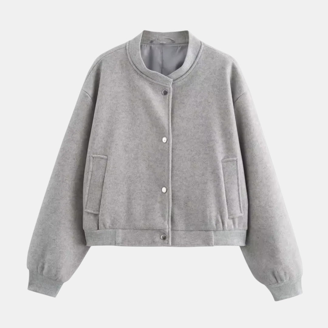 Ladies Round Neck Long Sleeve Jacket