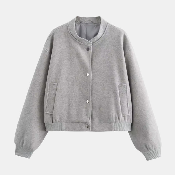 Ladies Round Neck Long Sleeve Jacket