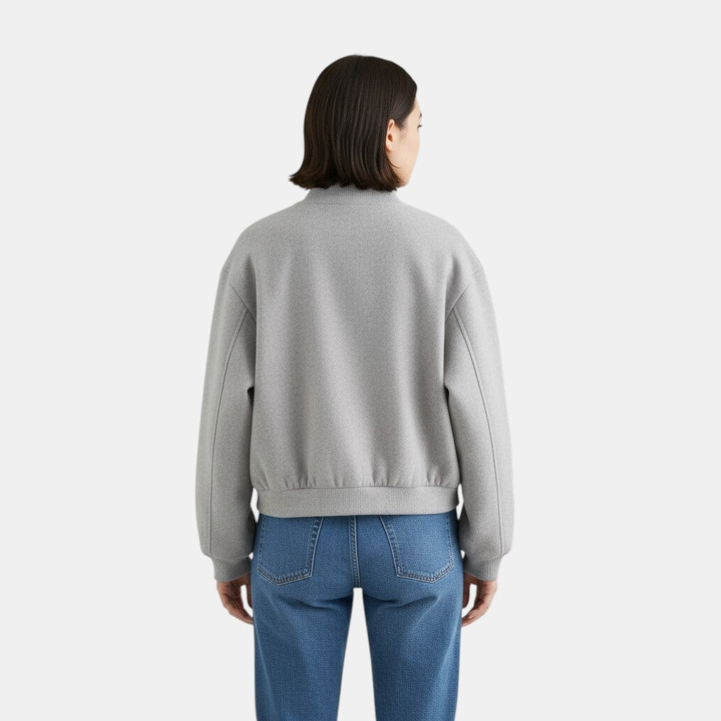 Ladies Round Neck Long Sleeve Jacket