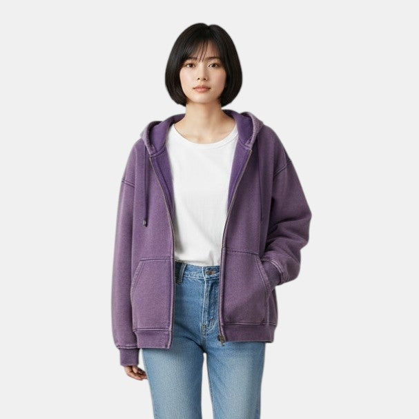 Women's Oversized Zip Hoodie