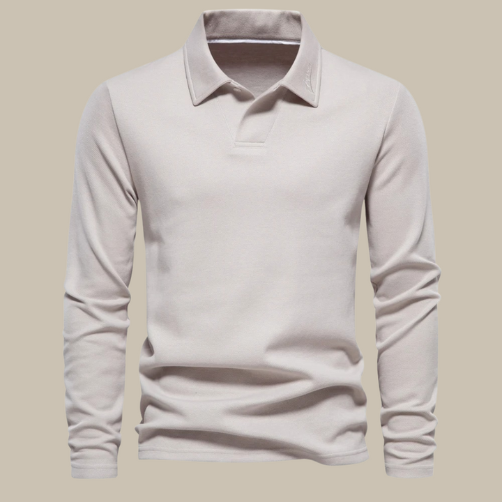 Men’s Stylish Long Sleeve Polo Shirt