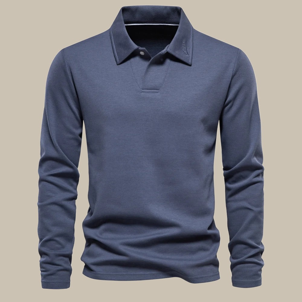 Men’s Stylish Long Sleeve Polo Shirt