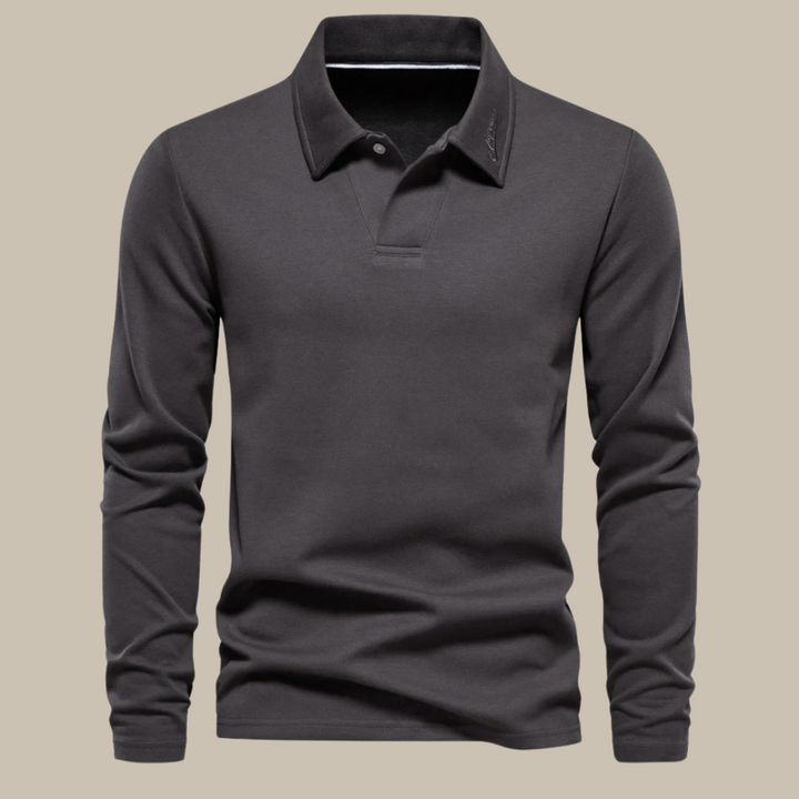 Men’s Stylish Long Sleeve Polo Shirt