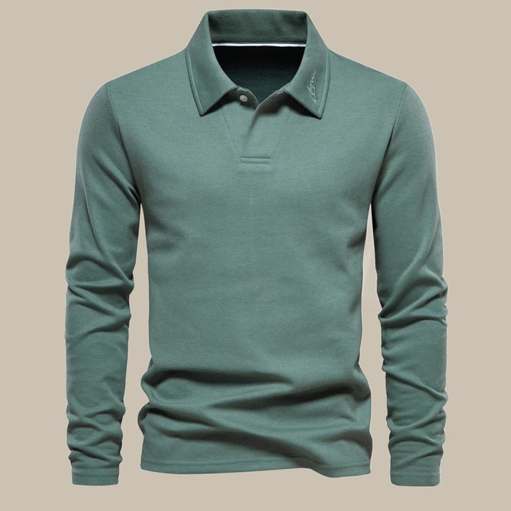 Men’s Stylish Long Sleeve Polo Shirt
