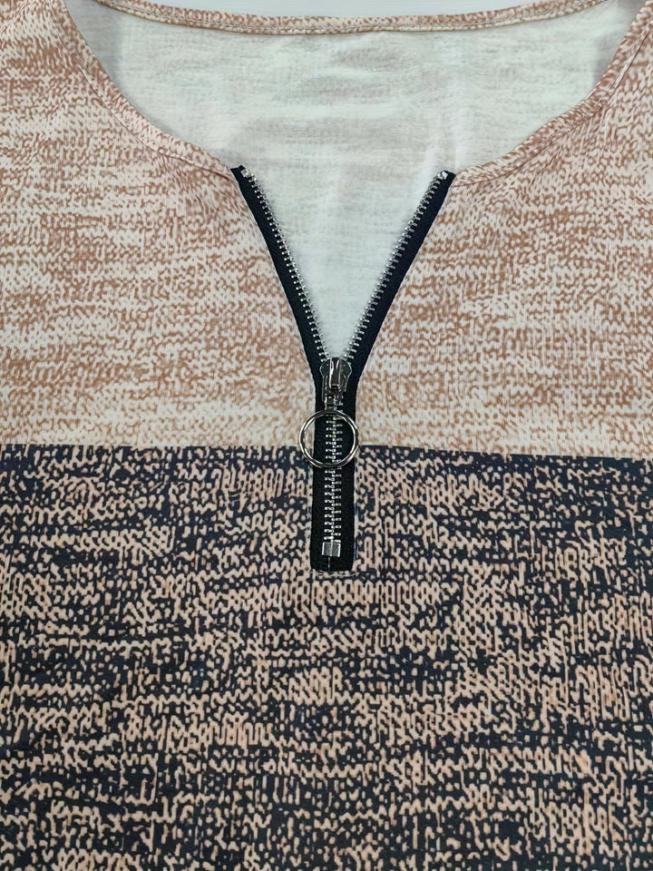 Quarter Zip Long Sleeve T-Shirt